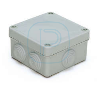 Boîte étanche 7 cônes IP55 103x103x55mm avec locquet quart de tour